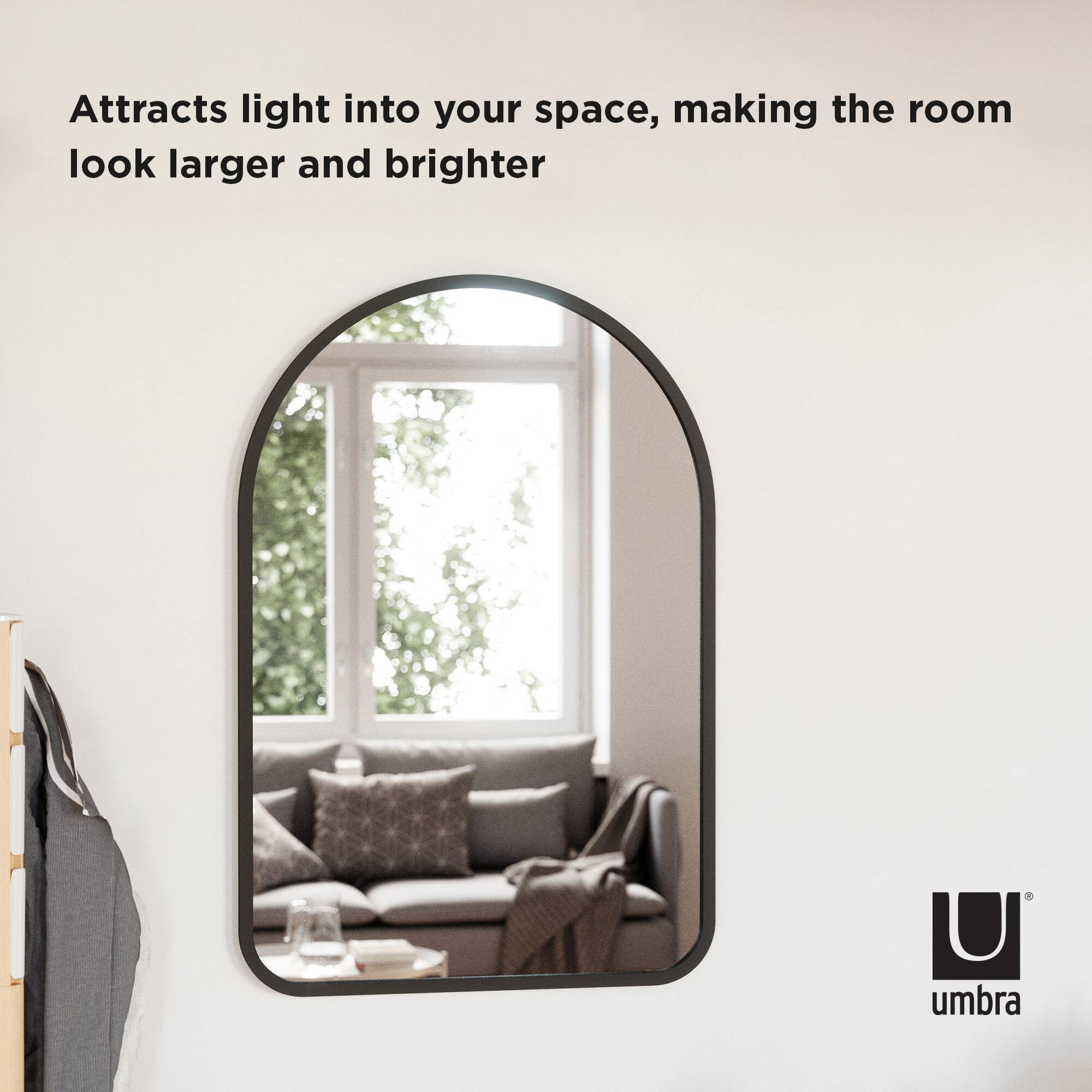 Umbra 36" Black Hubba Arched Mirror